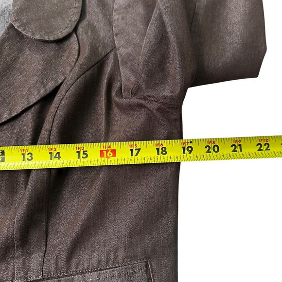 Cato Brown Regular 3/4 Sleeves Women's Blazer Size Medium | 63-46 - Picture 5 of 6